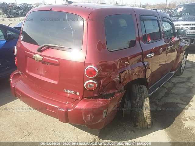 3GNCA13B29S568194 - 2009 CHEVROLET HHR LS BURGUNDY photo 4
