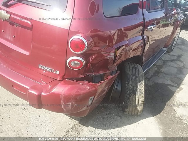 3GNCA13B29S568194 - 2009 CHEVROLET HHR LS BURGUNDY photo 6