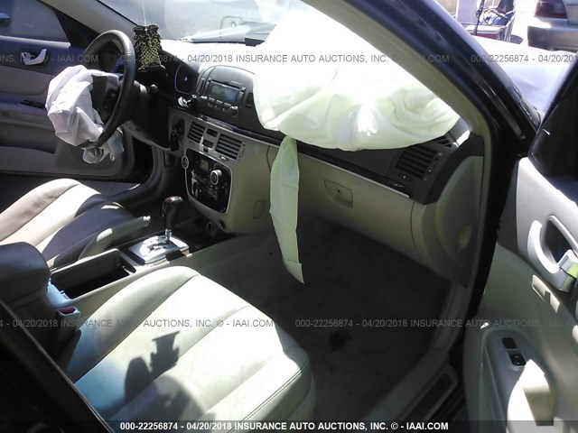 5NPEU46F16H068624 - 2006 HYUNDAI SONATA GLS/LX BLACK photo 5