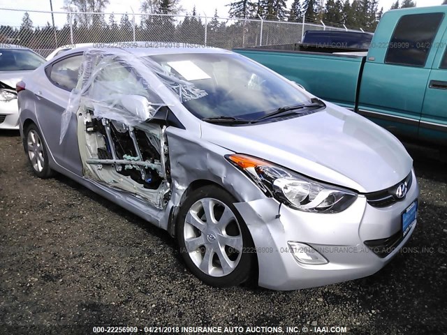 KMHDH4AEXCU331334 - 2012 HYUNDAI ELANTRA GLS/LIMITED SILVER photo 1