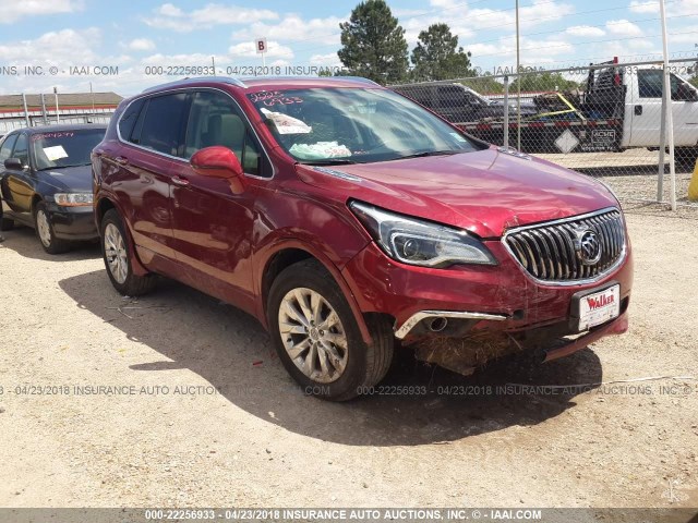 LRBFXBSA1HD025970 - 2017 BUICK ENVISION ESSENCE RED photo 1