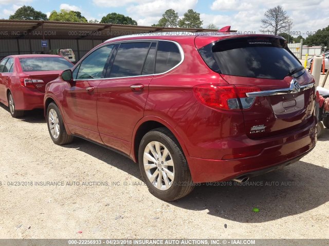 LRBFXBSA1HD025970 - 2017 BUICK ENVISION ESSENCE RED photo 3