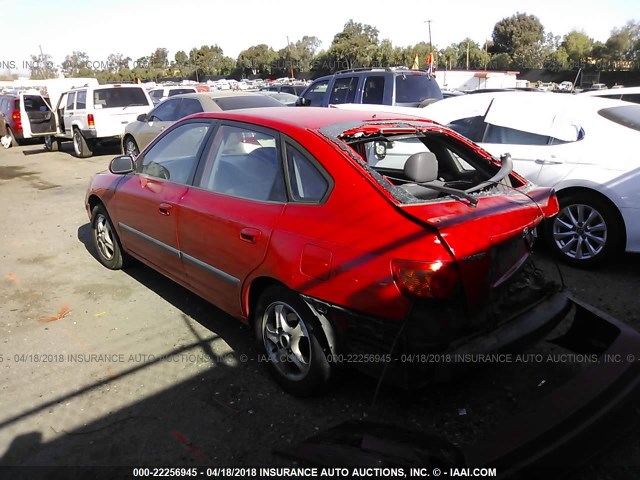 KMHDN55D53U084028 - 2003 HYUNDAI ELANTRA GLS/GT RED photo 3