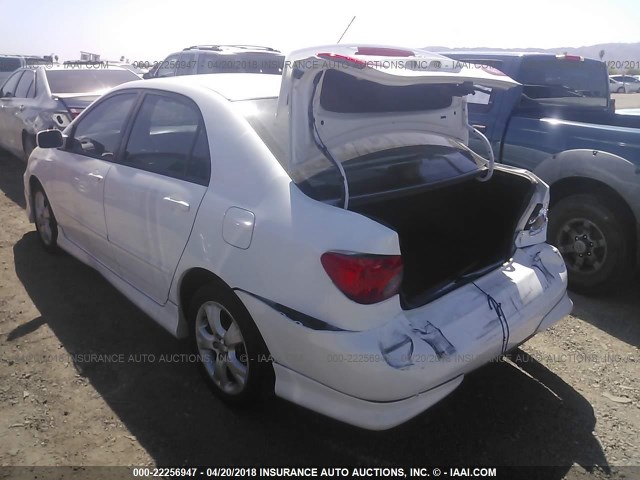 2T1BY30E95C460141 - 2005 TOYOTA COROLLA XRS WHITE photo 3