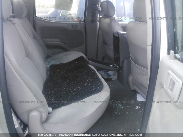 5TEHN72NX2Z061199 - 2002 TOYOTA TACOMA DOUBLE CAB ნაცრისფერი ფოტო 8