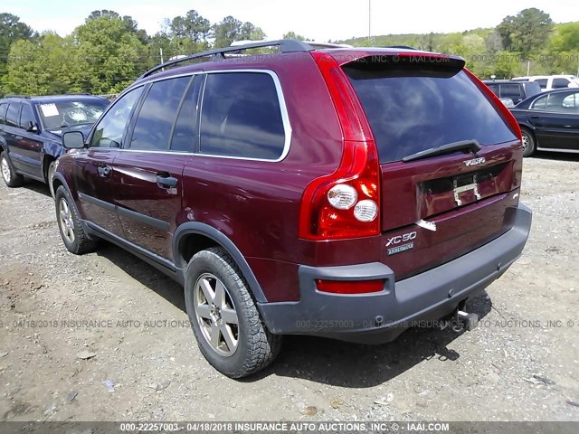 YV4CZ592561257952 - 2006 VOLVO XC90 BURGUNDY photo 3