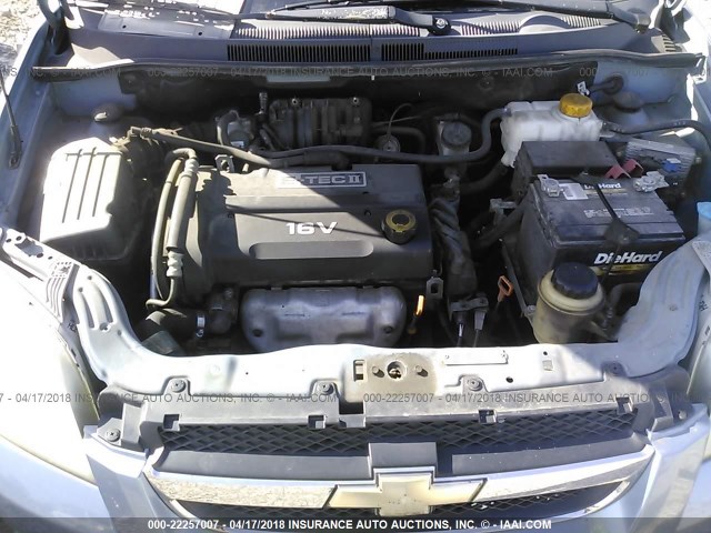 KL1TD56647B119542 - 2007 CHEVROLET AVEO LS Light Blue photo 10