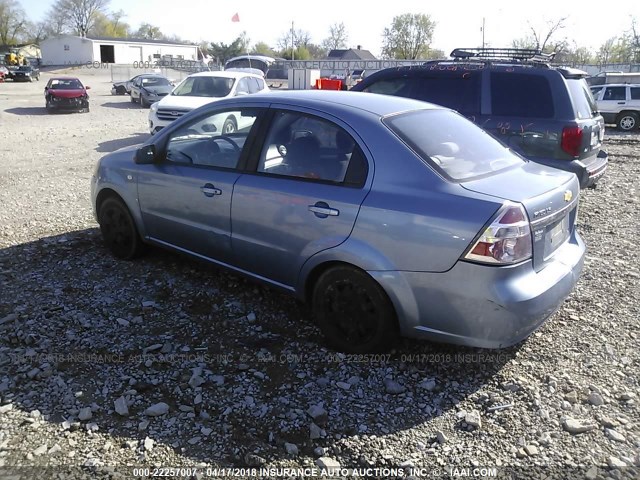 KL1TD56647B119542 - 2007 CHEVROLET AVEO LS Light Blue photo 3