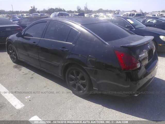 1N4BA41E17C849785 - 2007 NISSAN MAXIMA SE/SL BLACK photo 3