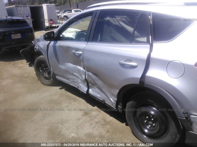 2T3ZFREV8GW301555 - 2016 TOYOTA RAV4 LE GRAY photo 6