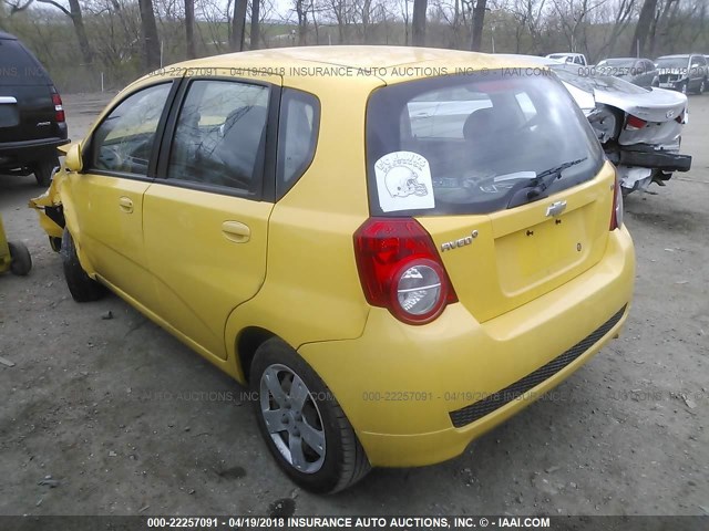 KL1TD66E19B639438 - 2009 CHEVROLET AVEO LS/LT 黄色 照片 3