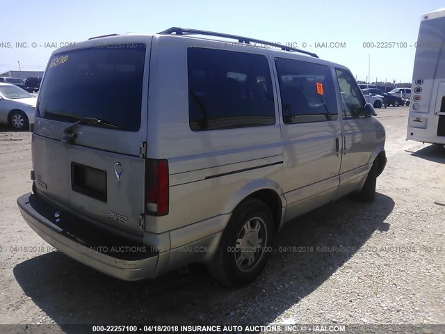 1GKDM19XX4B503657 - 2004 GMC SAFARI XT BEIGE photo 4