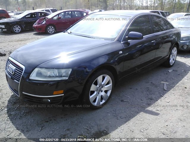 WAUDH74F07N088334 - 2007 AUDI A6 3.2 QUATTRO BLACK photo 2