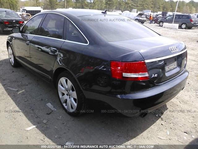 WAUDH74F07N088334 - 2007 AUDI A6 3.2 QUATTRO BLACK photo 3