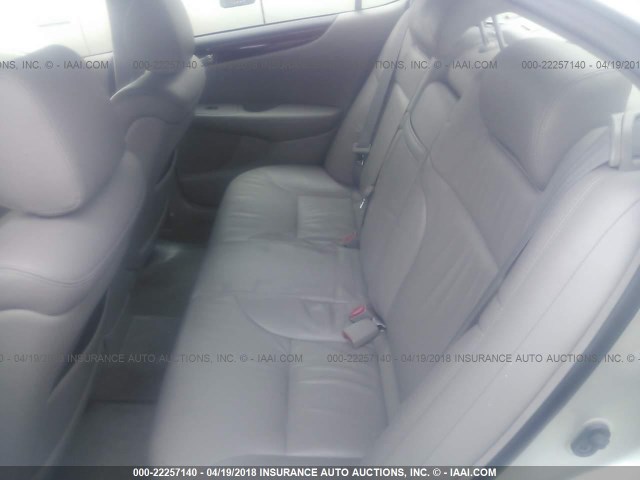 JTHBF30G035042132 - 2003 LEXUS ES 300 SILVER photo 8