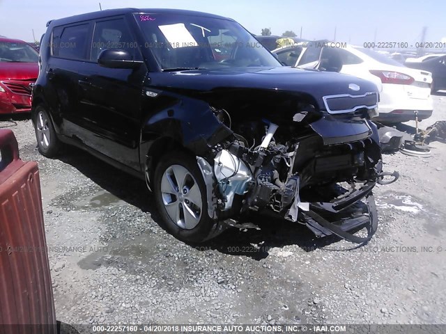 KNDJN2A20E7028655 - 2014 KIA SOUL BLACK photo 1