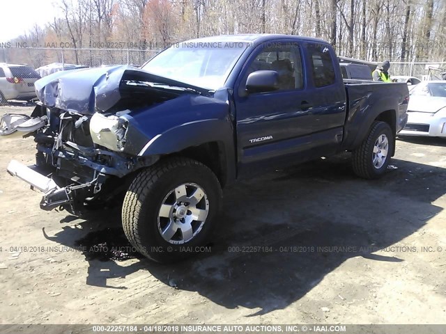 5TEUU42N17Z381177 - 2007 TOYOTA TACOMA ACCESS CAB BLUE photo 2