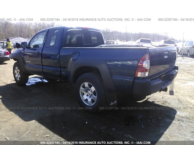 5TEUU42N17Z381177 - 2007 TOYOTA TACOMA ACCESS CAB BLUE photo 3