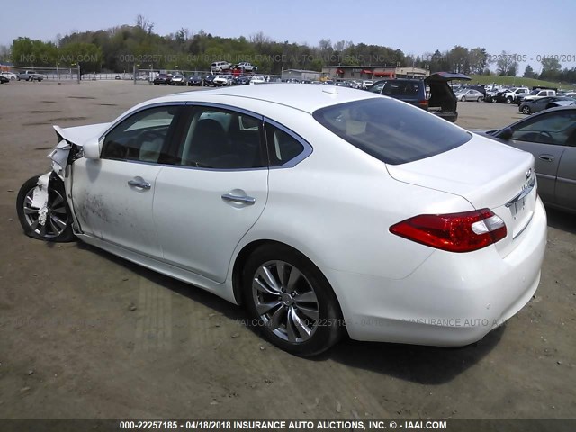 JN1BY1AR4DM604172 - 2013 INFINITI M37 X WHITE photo 3