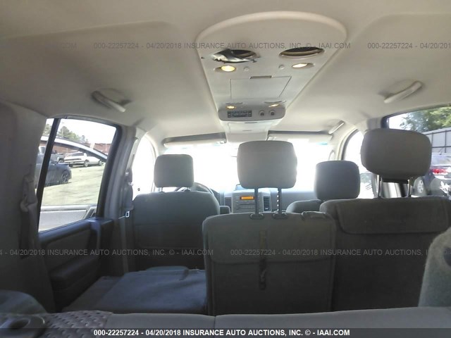 5N1AA08A84N744755 - 2004 NISSAN ARMADA SE/LE GRAY photo 8