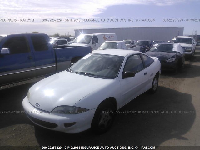 1G1JC1249VM144883 - 1997 CHEVROLET CAVALIER RS WHITE photo 2