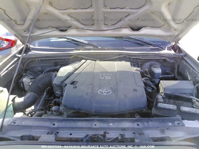 5TETU62N28Z476808 - 2008 TOYOTA TACOMA PRERUNNER ACCESS CAB TAN photo 10