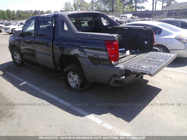 3GNEC13T93G164752 - 2003 CHEVROLET AVALANCHE C1500 GRAY photo 3