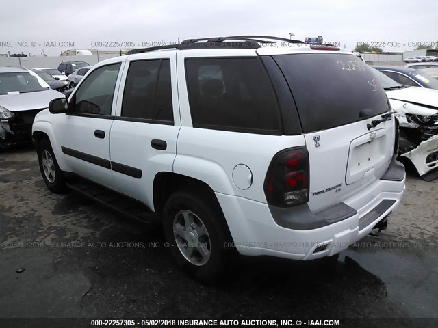 1GNDS13S452139677 - 2005 CHEVROLET TRAILBLAZER LS/LT WHITE photo 3