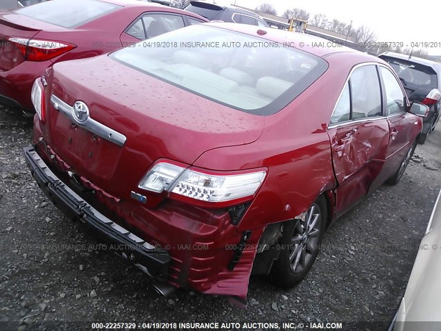 4T1BB3EK4BU139795 - 2011 TOYOTA CAMRY HYBRID RED photo 4