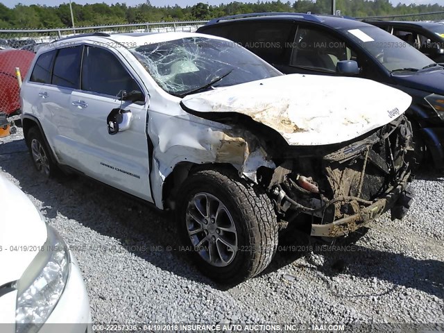 1C4RJEBGXFC217395 - 2015 JEEP GRAND CHEROKEE LIMITED WHITE photo 1