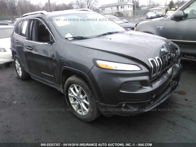 1C4PJMCS1EW286056 - 2014 JEEP CHEROKEE LATITUDE GRAY photo 1