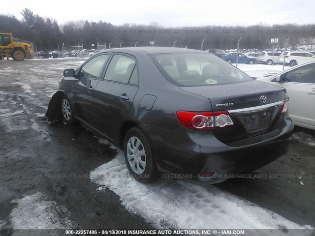 JTDBU4EE3B9126912 - 2011 TOYOTA COROLLA S/LE GRAY photo 3