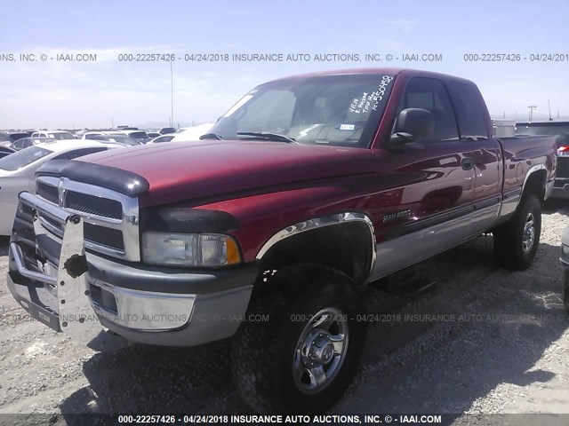 1B7KF2361XJ550458 - 1999 DODGE RAM 2500 RED photo 2