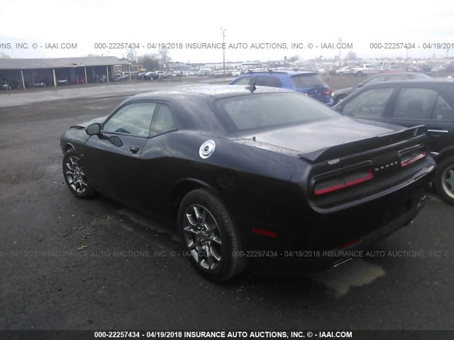 2C3CDZGG6HH567401 - 2017 DODGE CHALLENGER GT BLACK photo 3