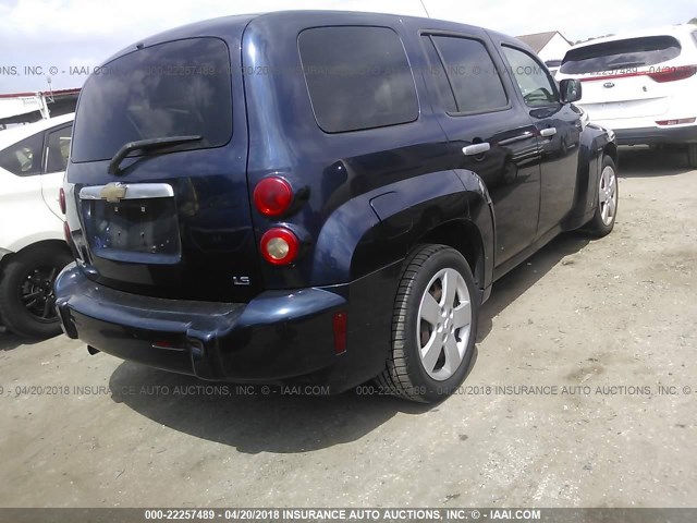 3GNDA13D57S562716 - 2007 CHEVROLET HHR LS BLUE photo 4