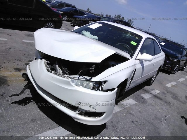 2T1CE22P73C022608 - 2003 TOYOTA CAMRY SOLARA SE WHITE photo 2