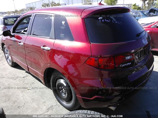 5J8TB18548A005044 - 2008 ACURA RDX TECHNOLOGY BURGUNDY photo 3