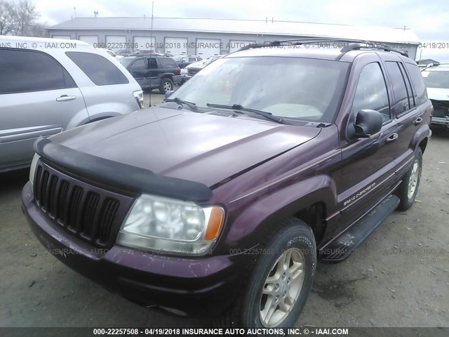 1J4GW68S2XC666690 - 1999 JEEP GRAND CHEROKEE LIMITED MAROON photo 2