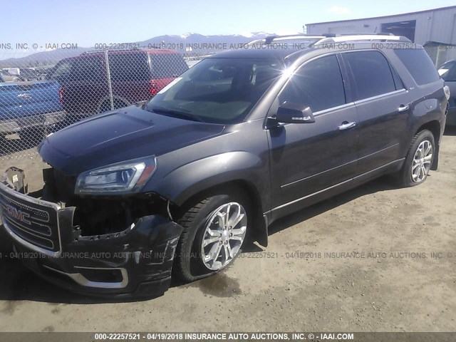 1GKKVRKD6FJ181773 - 2015 GMC ACADIA SLT-1 GRAY photo 2