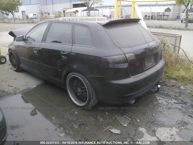 WAUHF78P57A150084 - 2007 AUDI A3 2 BLACK photo 3