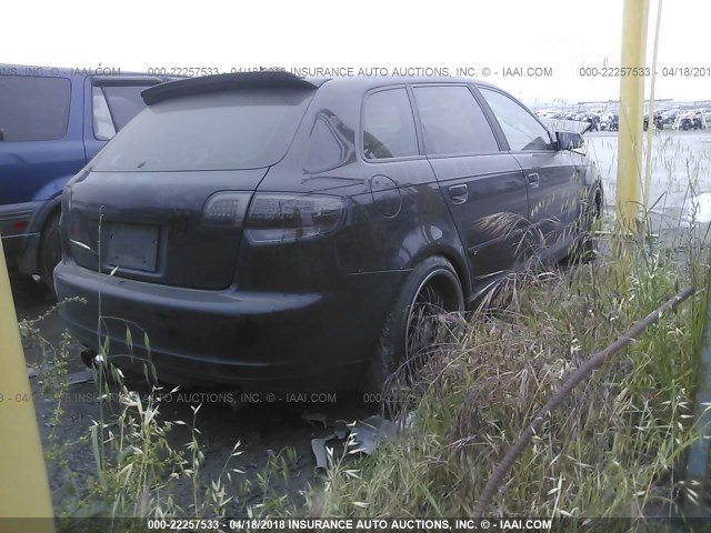 WAUHF78P57A150084 - 2007 AUDI A3 2 BLACK photo 4