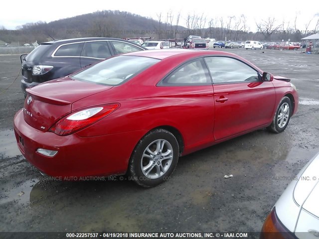 4T1CE30P67U758940 - 2007 TOYOTA CAMRY SOLARA SE/SLE 红色 照片 4