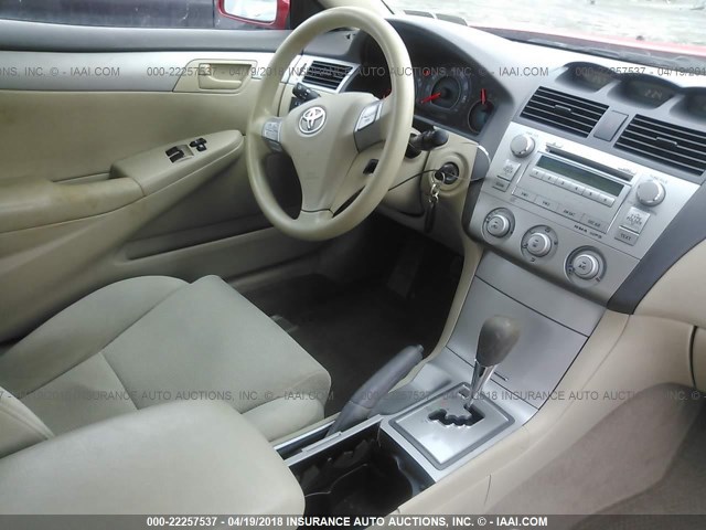 4T1CE30P67U758940 - 2007 TOYOTA CAMRY SOLARA SE/SLE 红色 照片 5