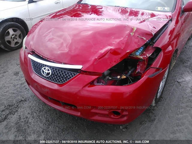 4T1CE30P67U758940 - 2007 TOYOTA CAMRY SOLARA SE/SLE 红色 照片 6