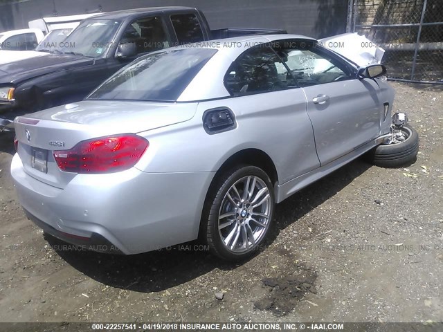 WBA3V7C58FP772998 - 2015 BMW 428 I/SULEV SILVER photo 4