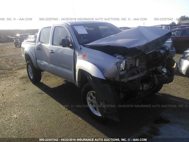 3TMLU4EN6CM089698 - 2012 TOYOTA TACOMA DOUBLE CAB ვერცხლისფერი ფოტო 1