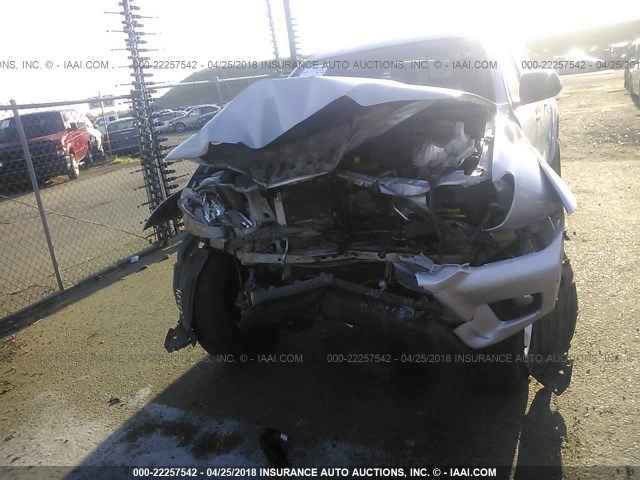 3TMLU4EN6CM089698 - 2012 TOYOTA TACOMA DOUBLE CAB ვერცხლისფერი ფოტო 6