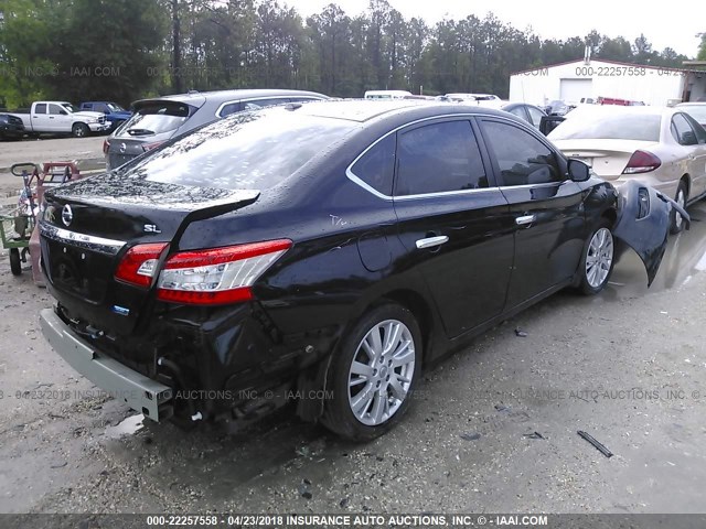 3N1AB7AP2DL640080 - 2013 NISSAN SENTRA S/SV/SR/SL BLACK photo 4