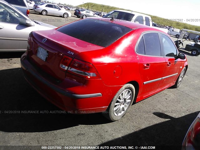 YS3FD49Y171122183 - 2007 SAAB 9-3 2.0T RED photo 4