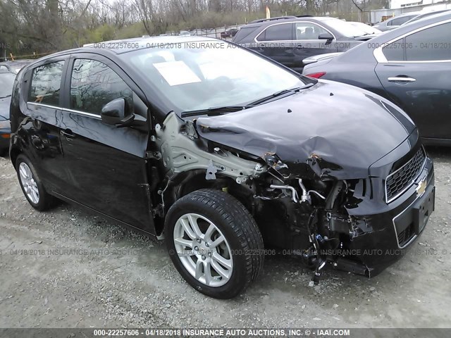 1G1JD6SH7C4144651 - 2012 CHEVROLET SONIC LT BLACK photo 1